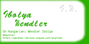 ibolya wendler business card